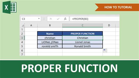 Capitalize First Letter PROPER Function